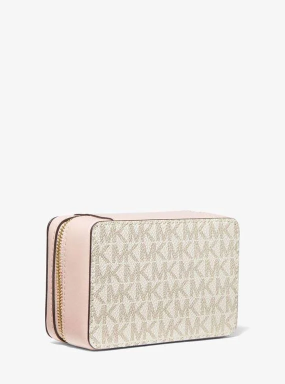 Michael Kors Small Logo Stripe Jewelry Case 32H0GTMN5B - One Size, Pink