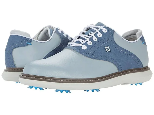 FootJoy Men's Traditions Classic Golf Shoes Size 11 - Gray/White/Blue