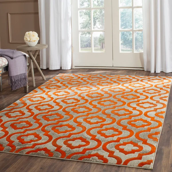 Safavieh Porcello Light Grey & Purple 6& x 9& Rug