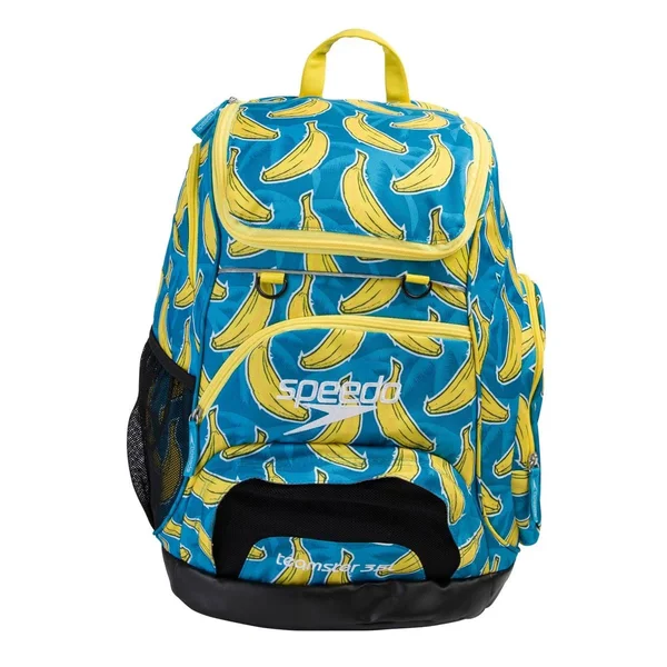 Speedo Teamster Rucksack 35L Backpack Blue Yellow Grey