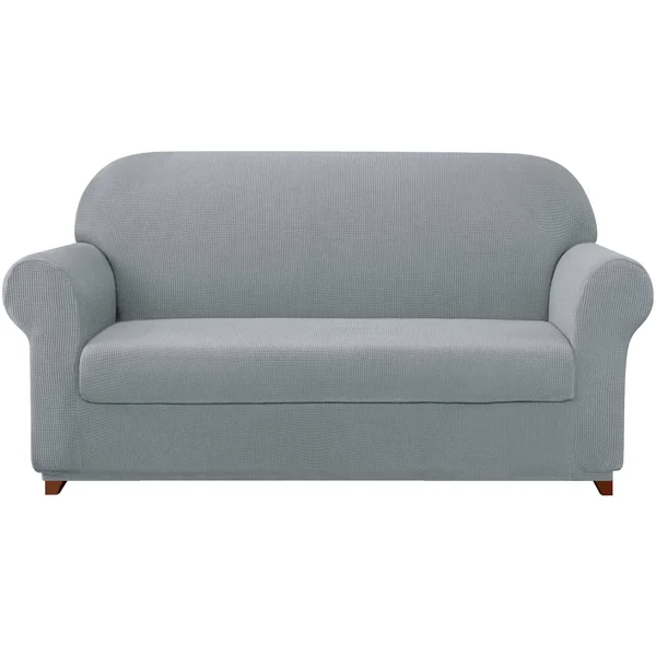 Subrtex 2-Piece Spandex Stretch Slipcover (Sofa - Light Gray)
