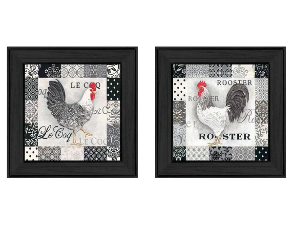Trendy Decor 4U Rooster I by Deb Strain Printed Framed Wall Art