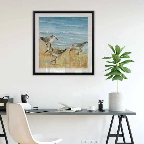 Sandpipers II -Framed Giclee Print - 24x24