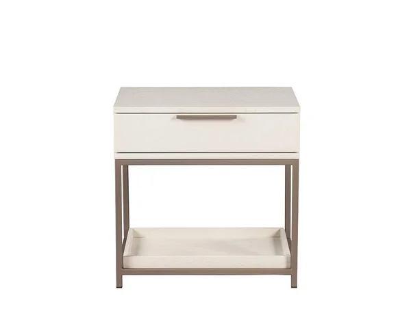 Rebel Nightstand - Champagne Gold - Cream Sunpan