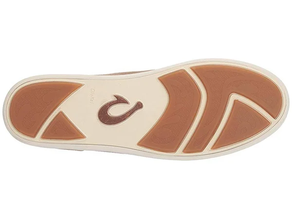 Olukai Nalukai Kala Men's Leather Slip on Shoes Sand - Bone - 12