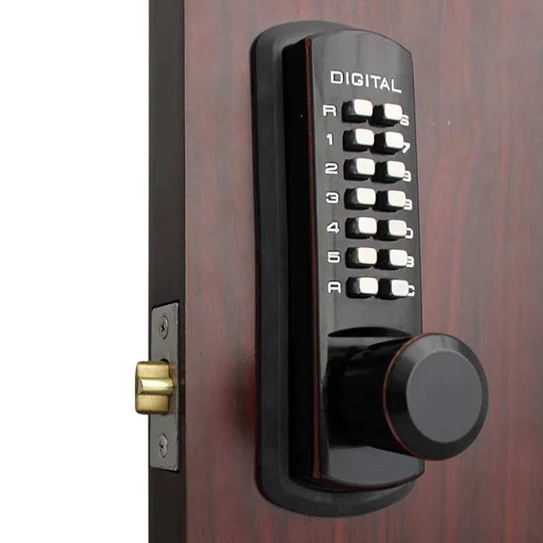 Lockey 3830DC Double Combination Mechanical Knob - Jet Black Marine Grade