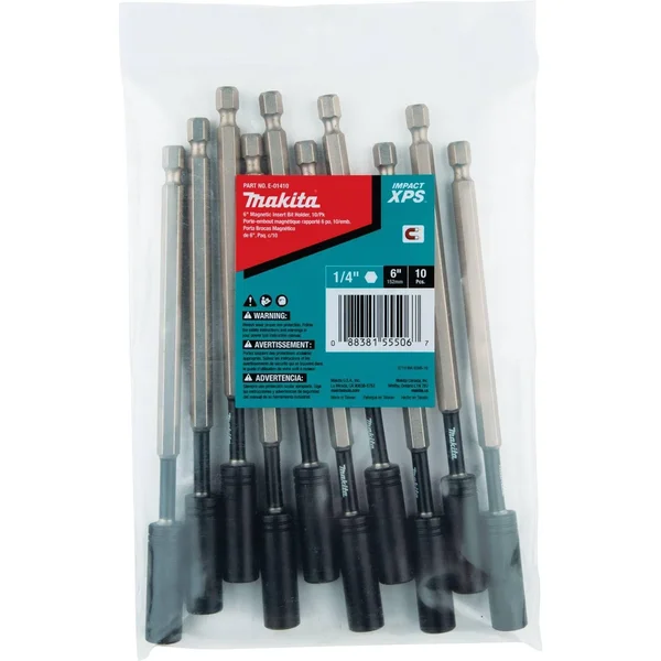 Makita E-01410 Impact XPS 6 Magnetic Insert Bit Holder, 10-Pack