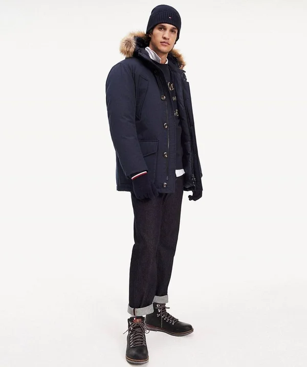 Tommy Hilfiger Men's Hampton Down Parka Jacket, Blue
