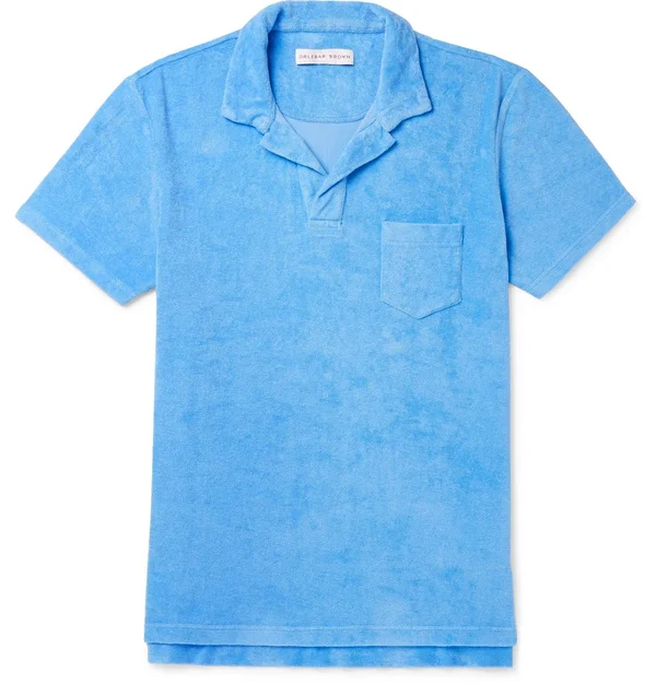 Orlebar Brown Men's Terry Polo Shirt - Riviera - L