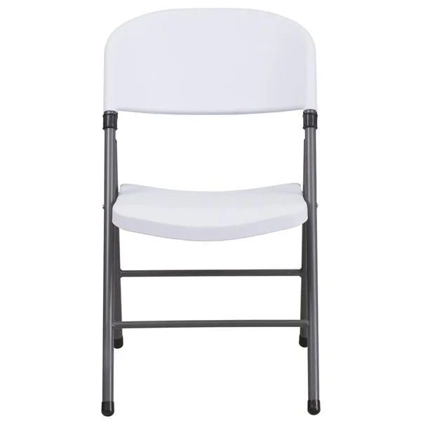 Flash Furniture Plastic Folding Chair with Charcoal Frame: Hercules Series - Black, 330 lb Capacity