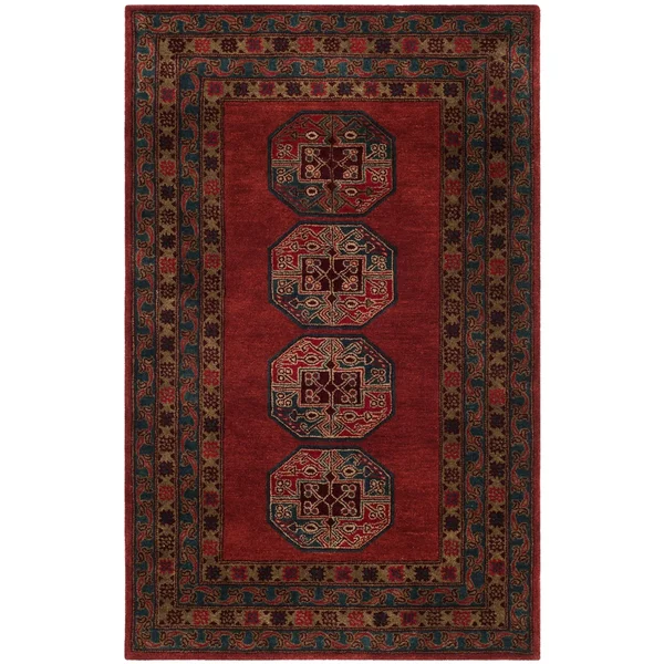 Safavieh Handmade Heritage Kali Traditional Oriental Wool Rug - 2&3x22 x 6& Runner - Red