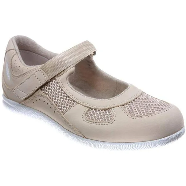 Drew Delite - Women's Mary Jane - Bone Nubuck/Bone Mesh 5 M