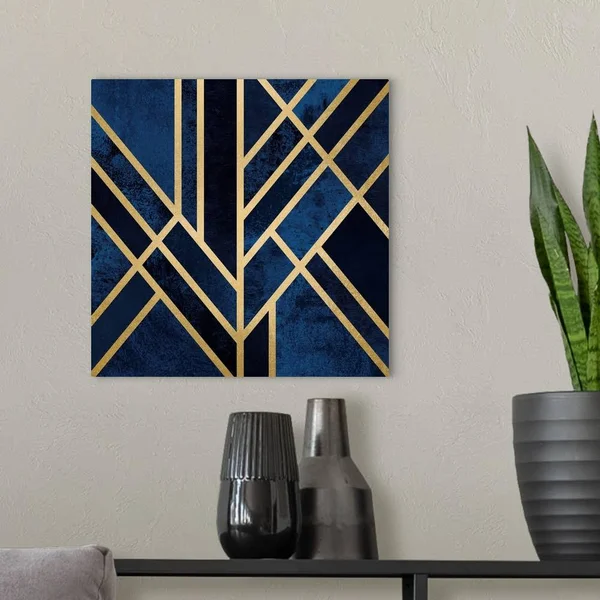 Art Deco Midnight - Canvas Wall Art, 16x16, Great Big Canvas