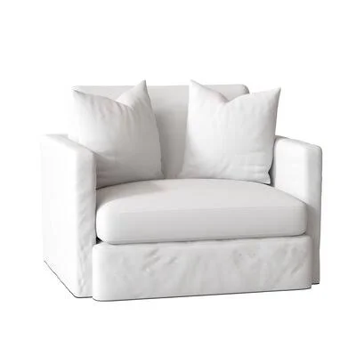 Rylie Armchair Body Fabric: Spinnsol Optic White