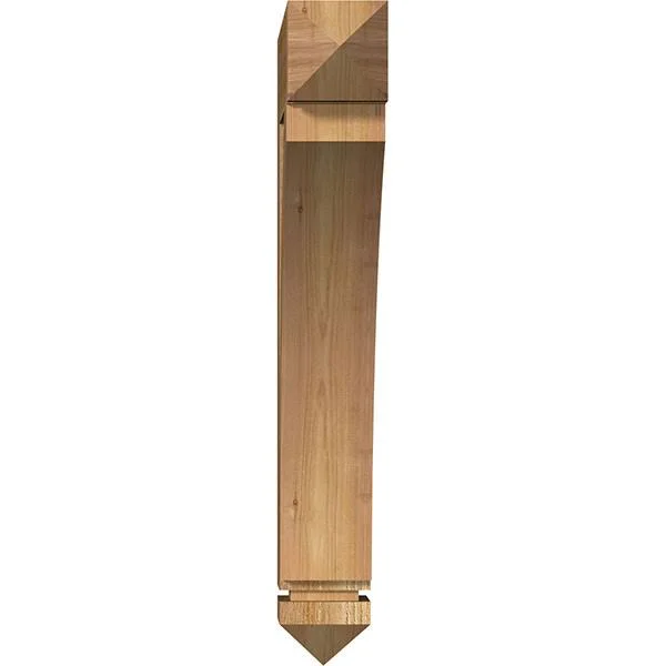 Ekena Millwork BKT04X20X28THR03RWR 4x22W x 20x22D x 28x22H Thorton Arts & Crafts Rough Sawn BRACKET - Western Red Cedar