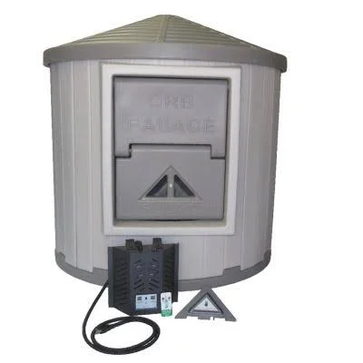 Dog Palace CRB Insulated Heated Dog House, Grey/Taupe