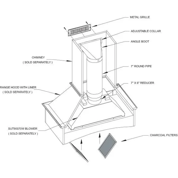 Omega National 48x22 Wide Signature Arched Wall Hood with Liner for Broan, Alder, R2648SMB1QUF1 by WoodworkerExpress.com