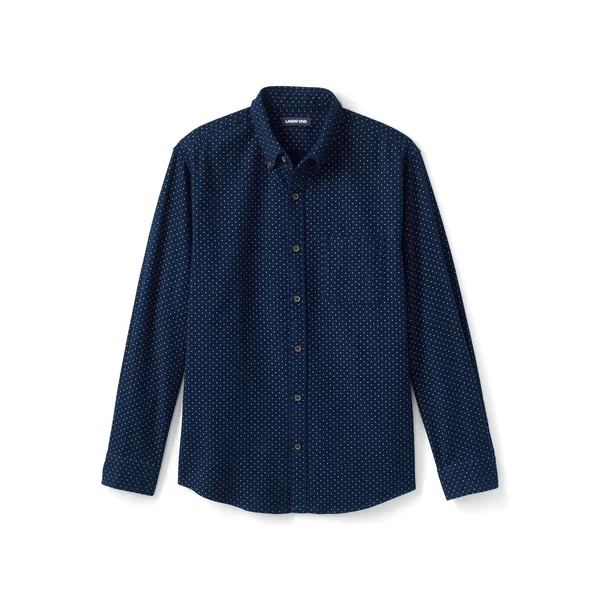 Lands& End Traditional Fit Flagship Flannel Shirt