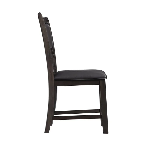 Taylor Standard Height Faux Leather Side Chair Set in Walnut - Picket House Furnishings DAH505SPC