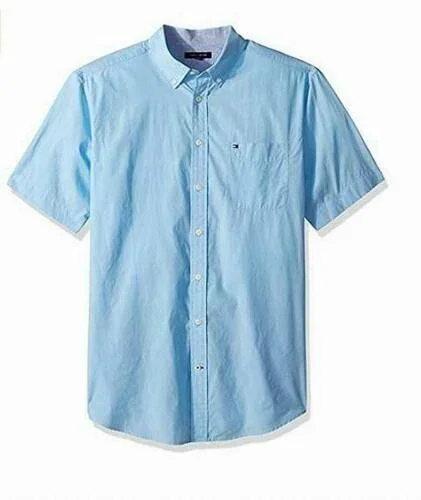 Tommy Hilfiger Mens Big & Tall Maxwell Pocket Button-Down Shirt (Blue, 2XL)