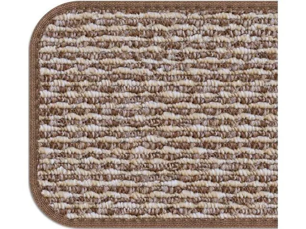 House, Home and More Set of 15 Skid-Resistant Carpet Stair Treads 8 in. x 30 in. and Matching Landing Rug 2 ft. x 3 ft - Praline