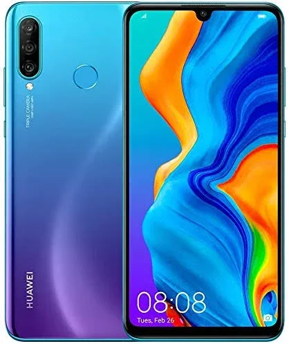Huawei P30 Lite (128GB - 4GB Ram) 6.15x22 Display, AI Triple Camera, 32MP Selfie, Dual SIM GSM Factory Unlocked MAR-LX3A - US u00