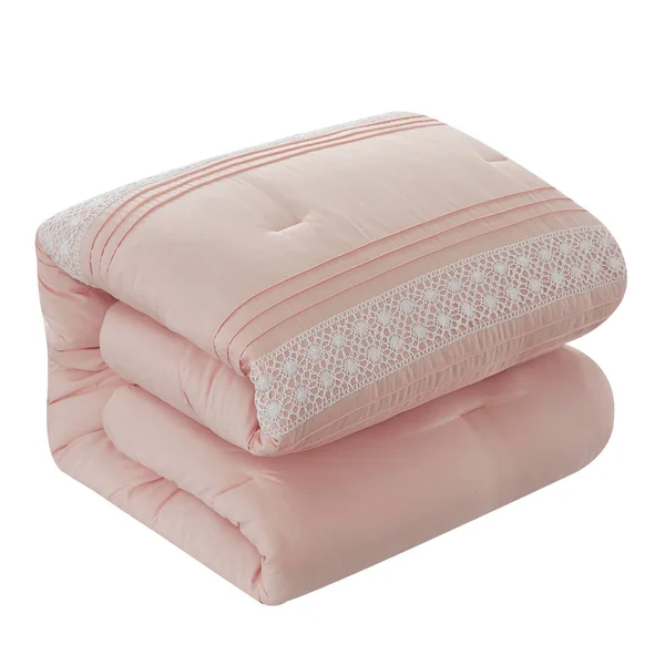 Chic Home Brice 9 Piece Comforter Set - Queen - Blush