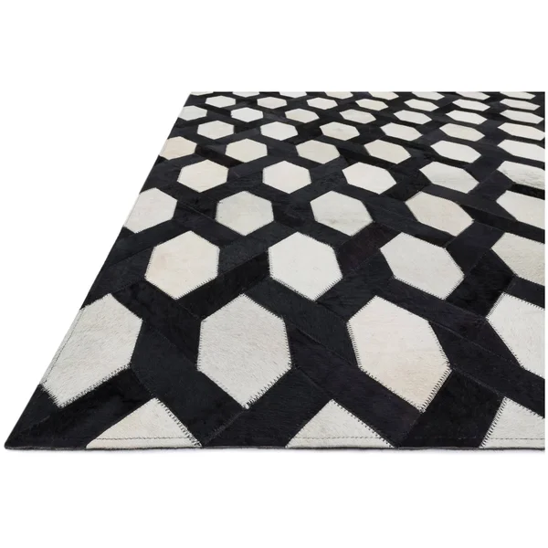 Loloi Promenade Po-04 3&6x22 x 5&6x22 Ivory, Black Rug