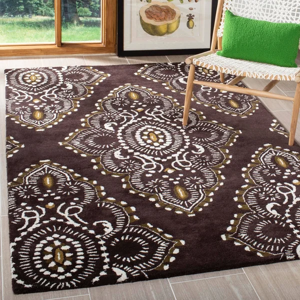 Safavieh Wyndham WYD372B Brown - Ivory Rug 2&3x22 x 9& Runner