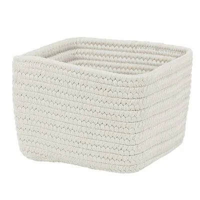 Polypropylene Basket Winston Porter Color: Powder White, Size: 8 x 12 x 12