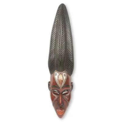 NOVICA Artisan Crafted Female Mask Wall D Cor