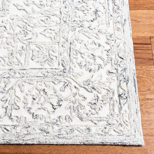 Safavieh Trace Rug Collection TRC302H - Ivory, Charcoal - 4' x 6'