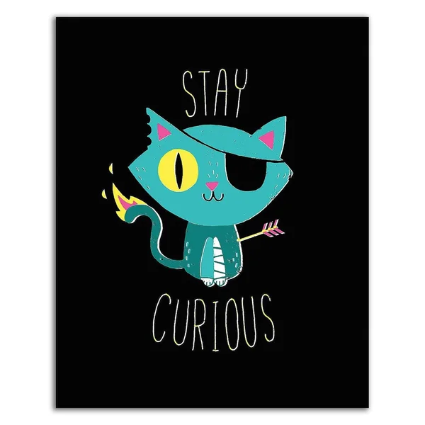 22x22 x 17x22 Stay Curious by Michael Buxton Print on Canvas