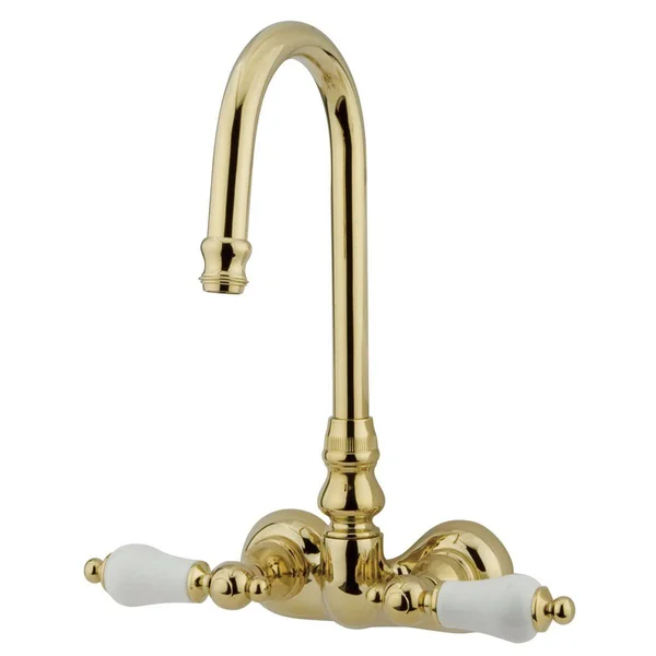 Kingston Brass Vintage Wall Mount Clawfoot Tub Filler - Satin Nickel CC75T8