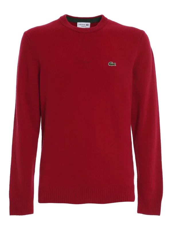 Lacoste Mens Classic 476 Red Pullover Crew-Neck Sweater Size 3