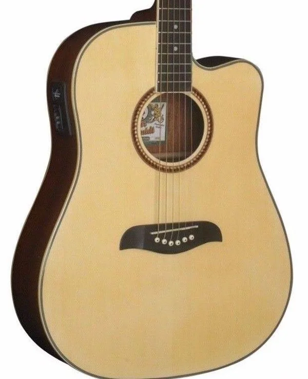 Oscar Schmidt Og2ce-a-u Dreadnought Acoustic Electric Guitar Natural