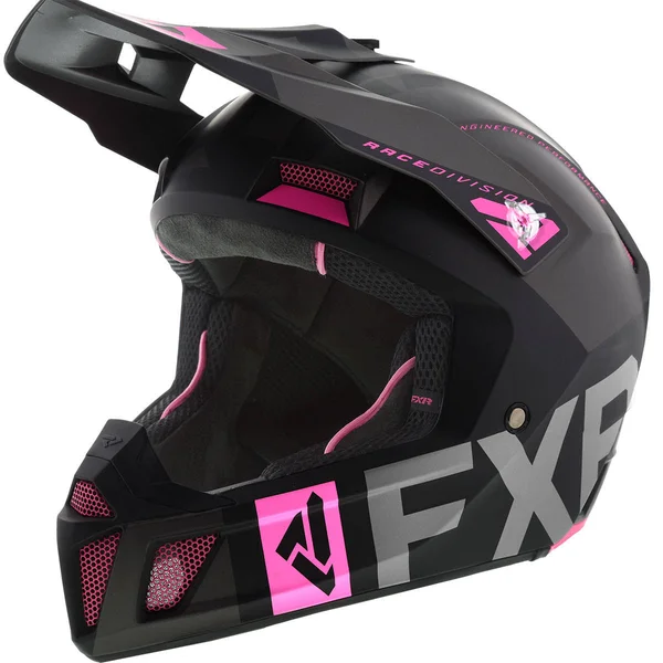 FXR Clutch Evo Helmet Black/Charcoal/Electric Pink 2XL