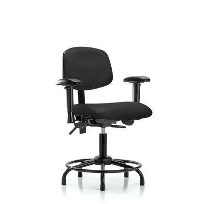 Symple Stuff Ian Ergonomic Drafting Chair, Black