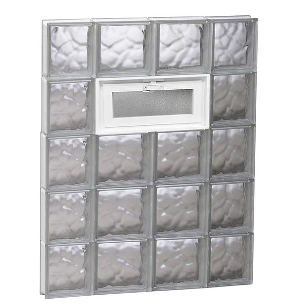 REDI2SET Wavy Pattern Frameless Replacement Glass Block Window (Rough Opening: 28-in x 40-in; Actual: 27-in x 38.75-in) V2840DC
