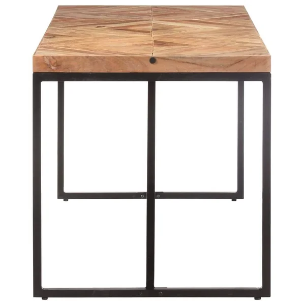vidaXL Dining Table 63x22x27.6x22x29.9x22 Solid Acacia and Mango Wood