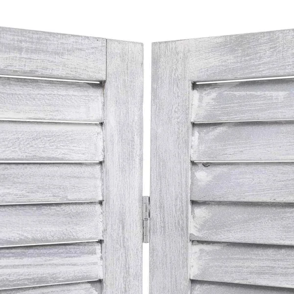 vidaXL 3-Panel Room Divider Gray 41.3x22x64.7x22 Wood