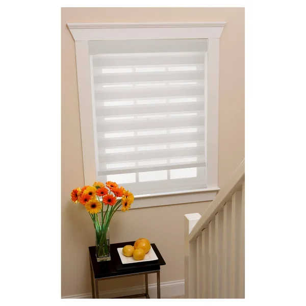 Achim Cordless Celestial Sheer Double Layered Shade White