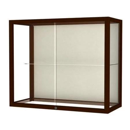 Heritage Series Trophy Display Case Waddell Backing: Plaque Fabric - Wood Finish: Cordovan