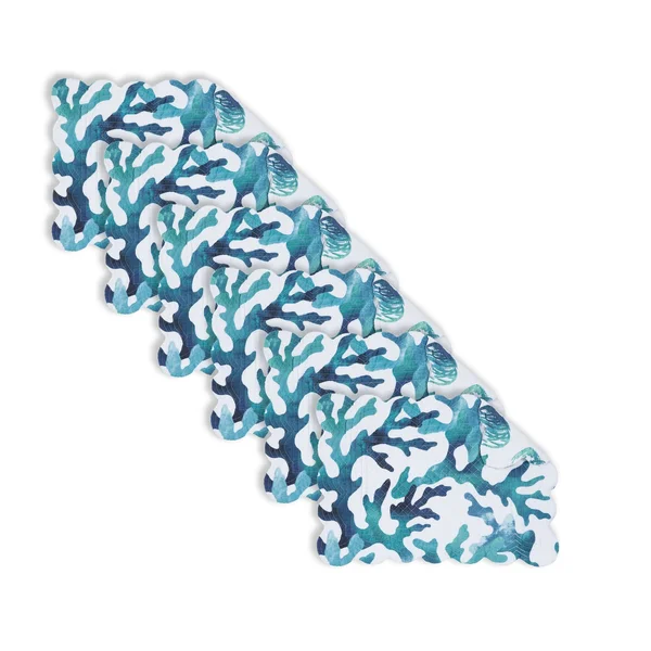 Aqua Reef Napkin Set of 6 in - Rectangle Placemat Cu0026F Home