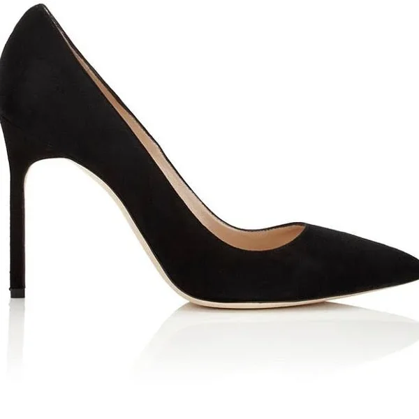 Manolo Blahnik Women's Bb Pumps - Black Suede Size 10