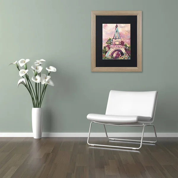 Trademark Fine Art ALI5486-T1620BMF Lumiere De La Ville by Natasha Wescoat, Black Matte, Birch Frame 16x20-Inch