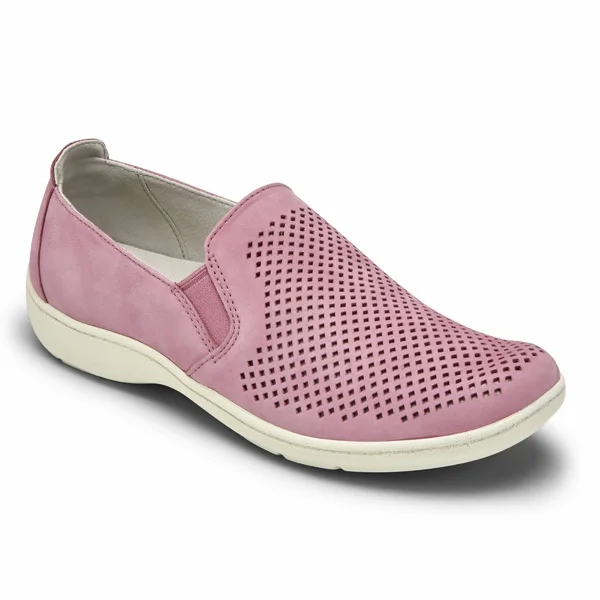 Aravon Women's Lia SlipOn Sneaker - Size: 9, Pink Leather