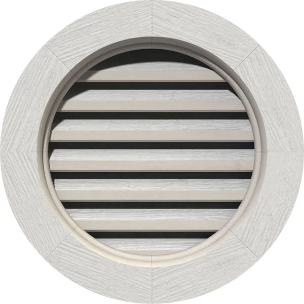 Ekena Millwork GVWRO16X1600RFPWR 16x22W x 16x22H Round Gable Vent (21x22W x 21x22H Frame Size): Primed - Functional, Rough Sawn W