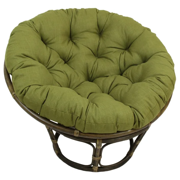 Blazing Needles 48-Inch Indoor/Outdoor Papasan Cushion - Cool Grey