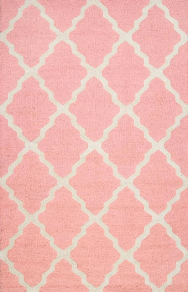 nuLOOM Hand Hooked Marrakech Trellis Rug - Pink